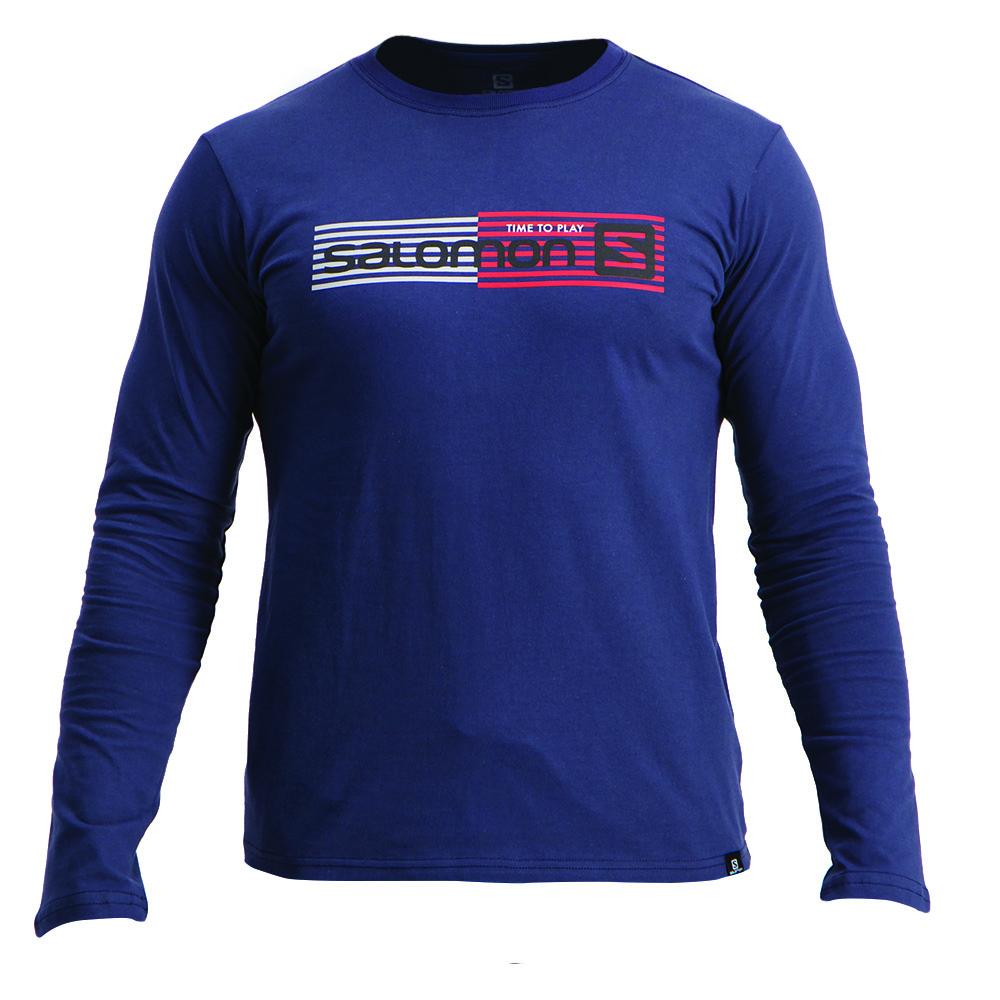 Salomon Israel JOEY LS M - Mens Tops - Navy (YRIO-45972)